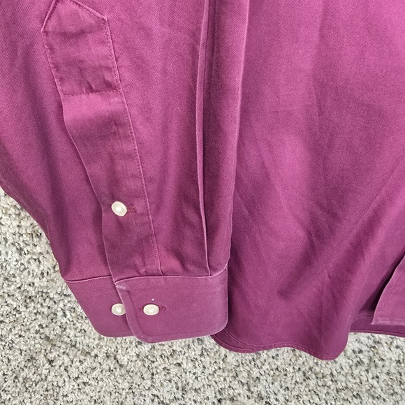Paul Fredrick Dress Shirt Mens 16.5 36 Purple Button Down Slim Fit Non Iron - Picture 3 of 7
